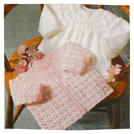 Baby Matinee Jackets Vintage Knitting Pattern
