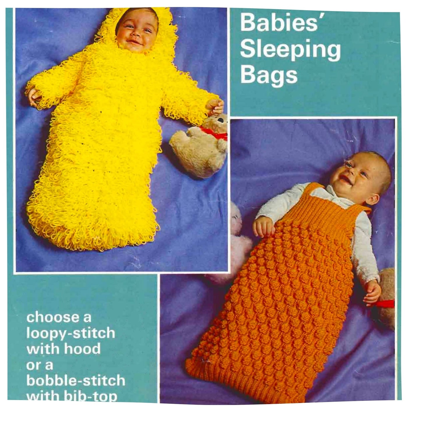 Baby Sleeping Bags Vintage Knitting Pattern