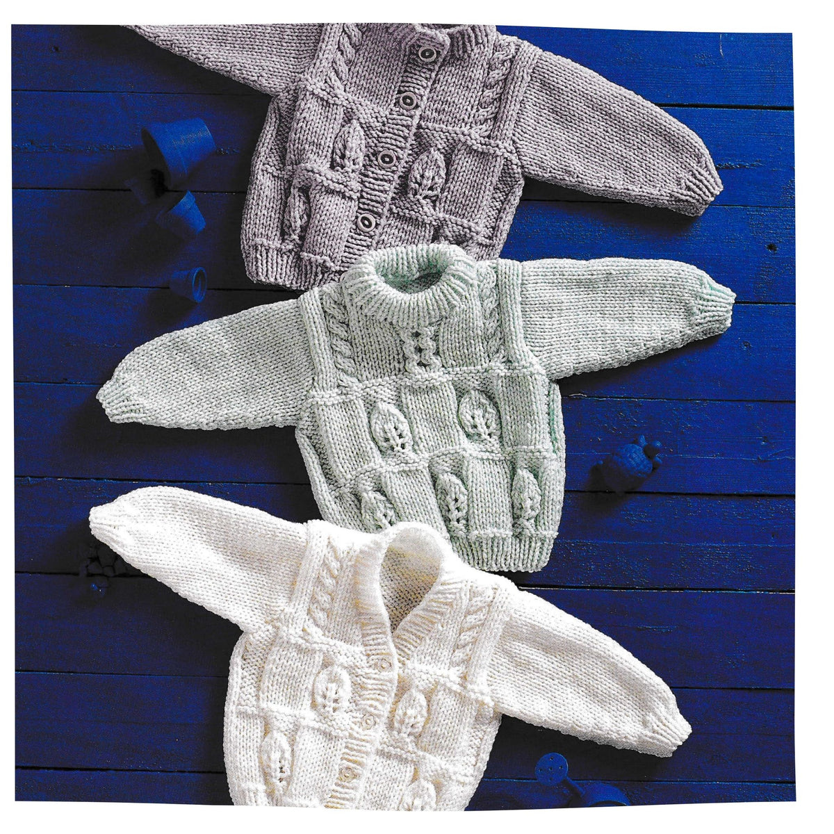 Chunky Baby Sweater & Cardigan Knitting Pattern PDF
