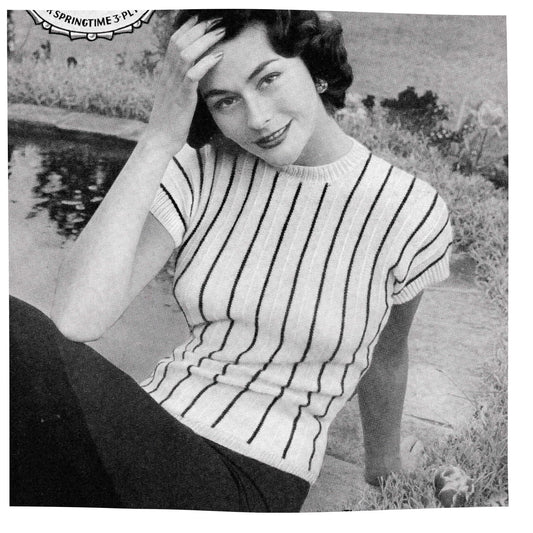 1950s Knitting Pattern for Ladies Dolman Jumper