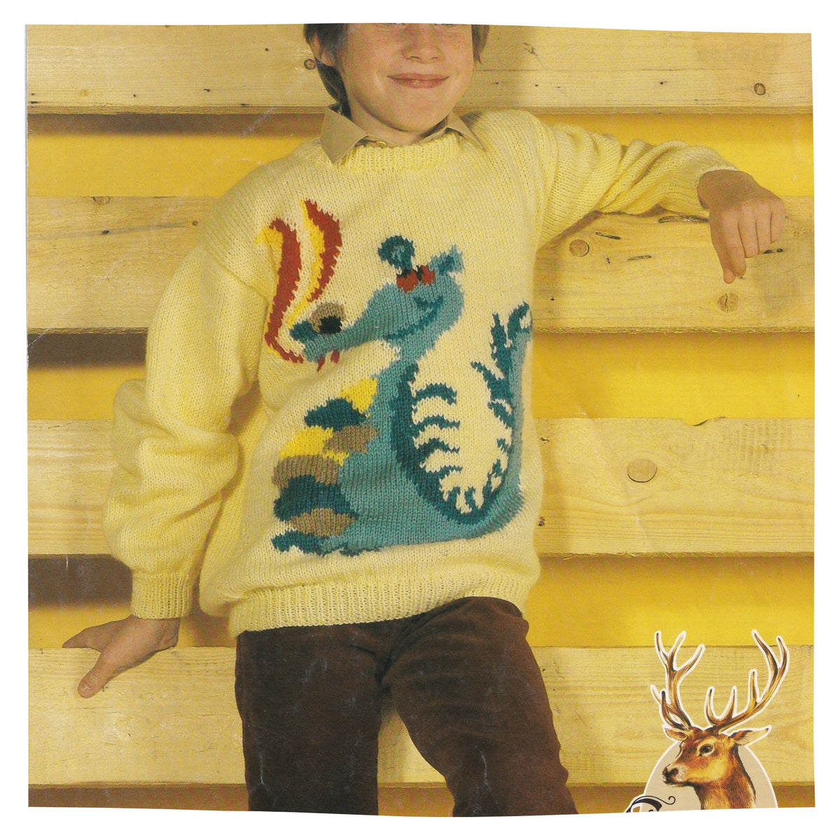 Dragon Jumper Knitting Pattern PDF for Children & Adults