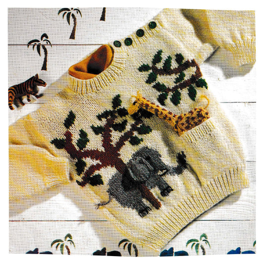 Elephant Sweater for Children and Giraffe Toy Knitting Pattern