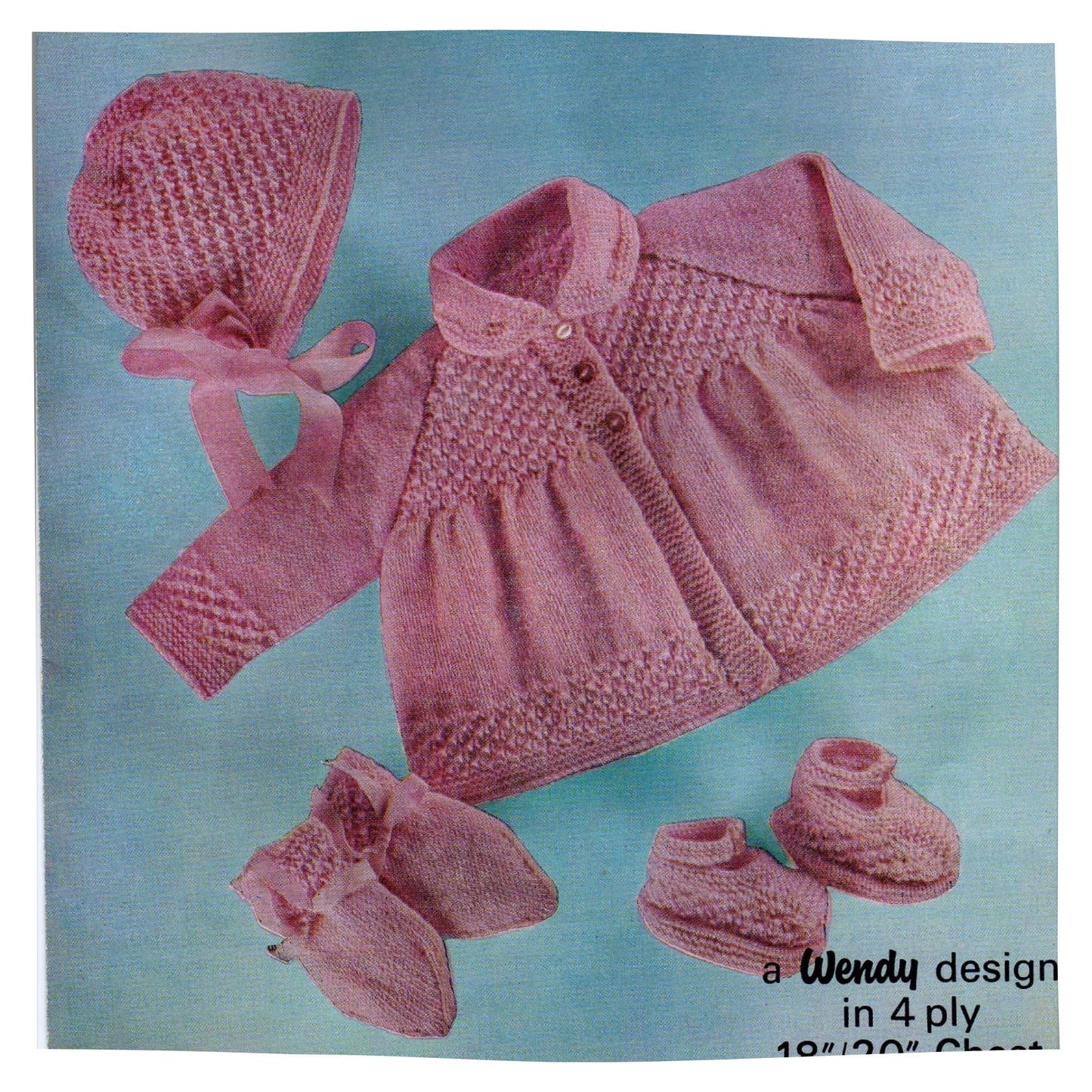 Baby Matinee Coat Cardigan Set Free Vintage Knitting Pattern