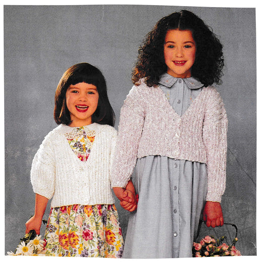 Girls Cardigans Knitting Pattern