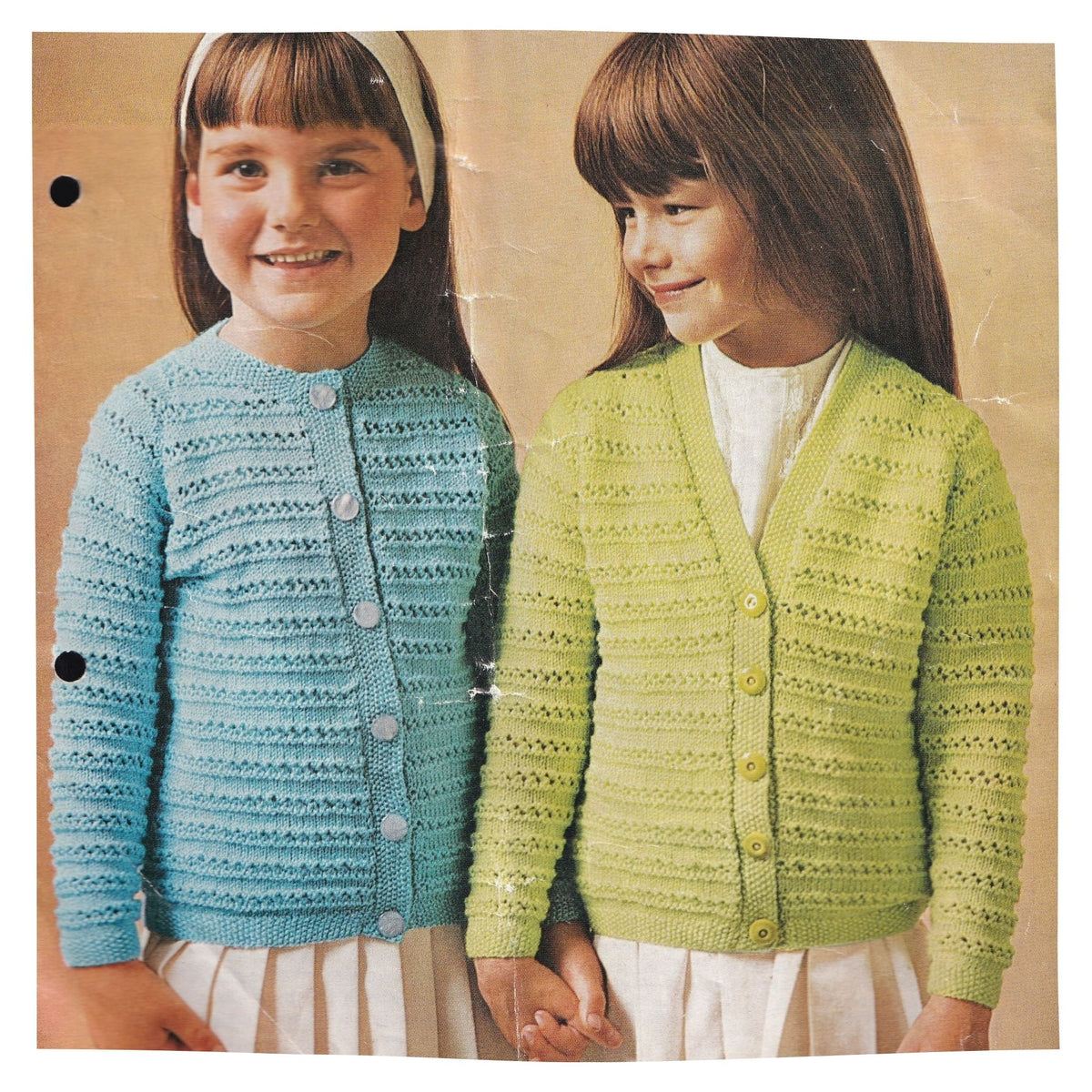 Girls Cardigans Knitting Pattern in 4 Ply