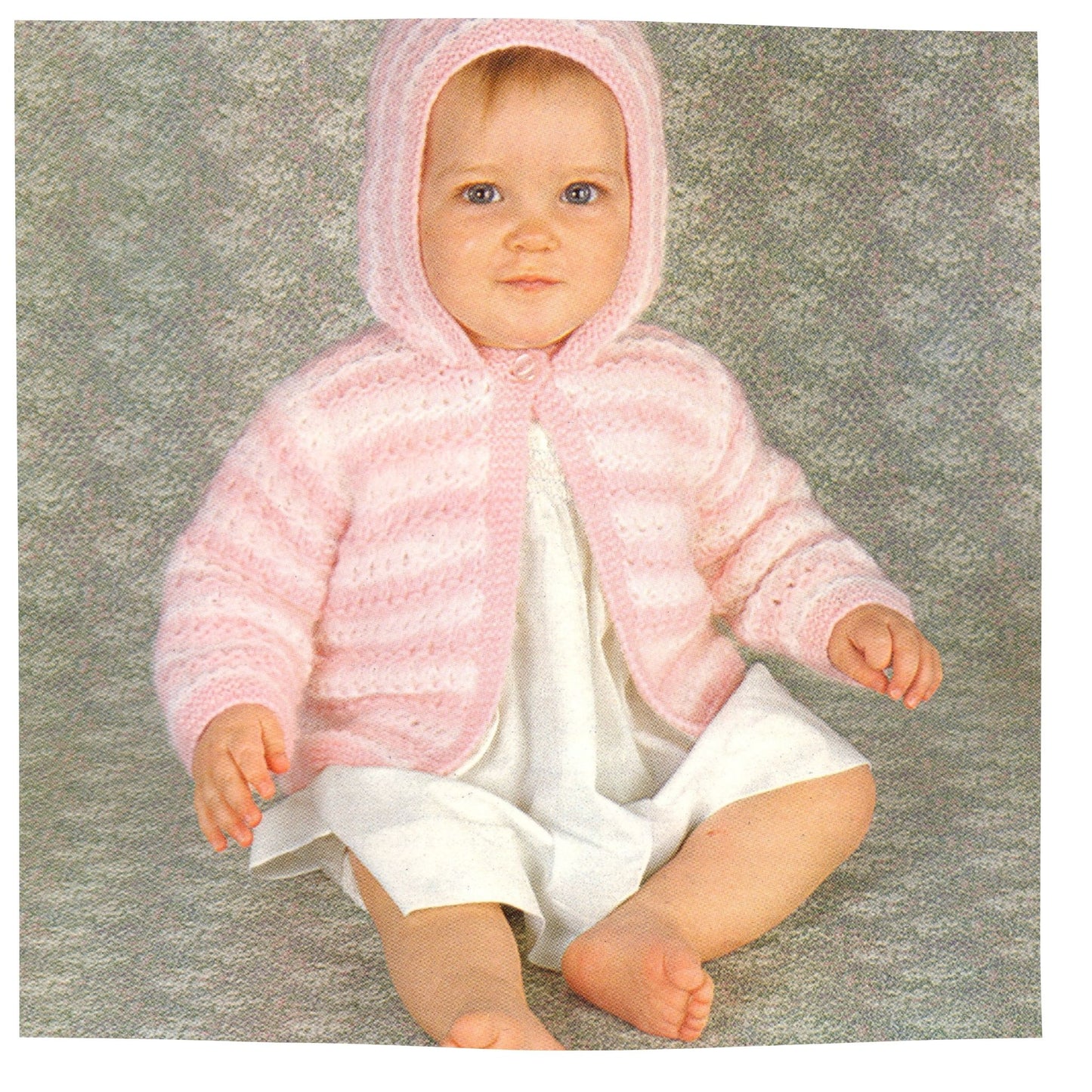 Baby cardigan with hood knitting pattern
