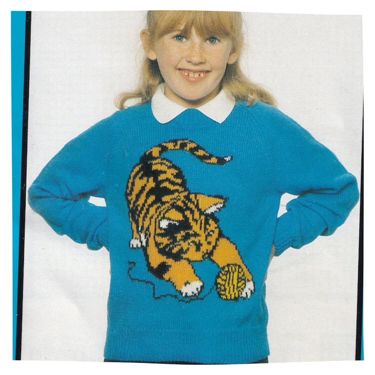 Kitten and Ball of Wool Intarsia Chart Picture Sweaters Knitting Pattern