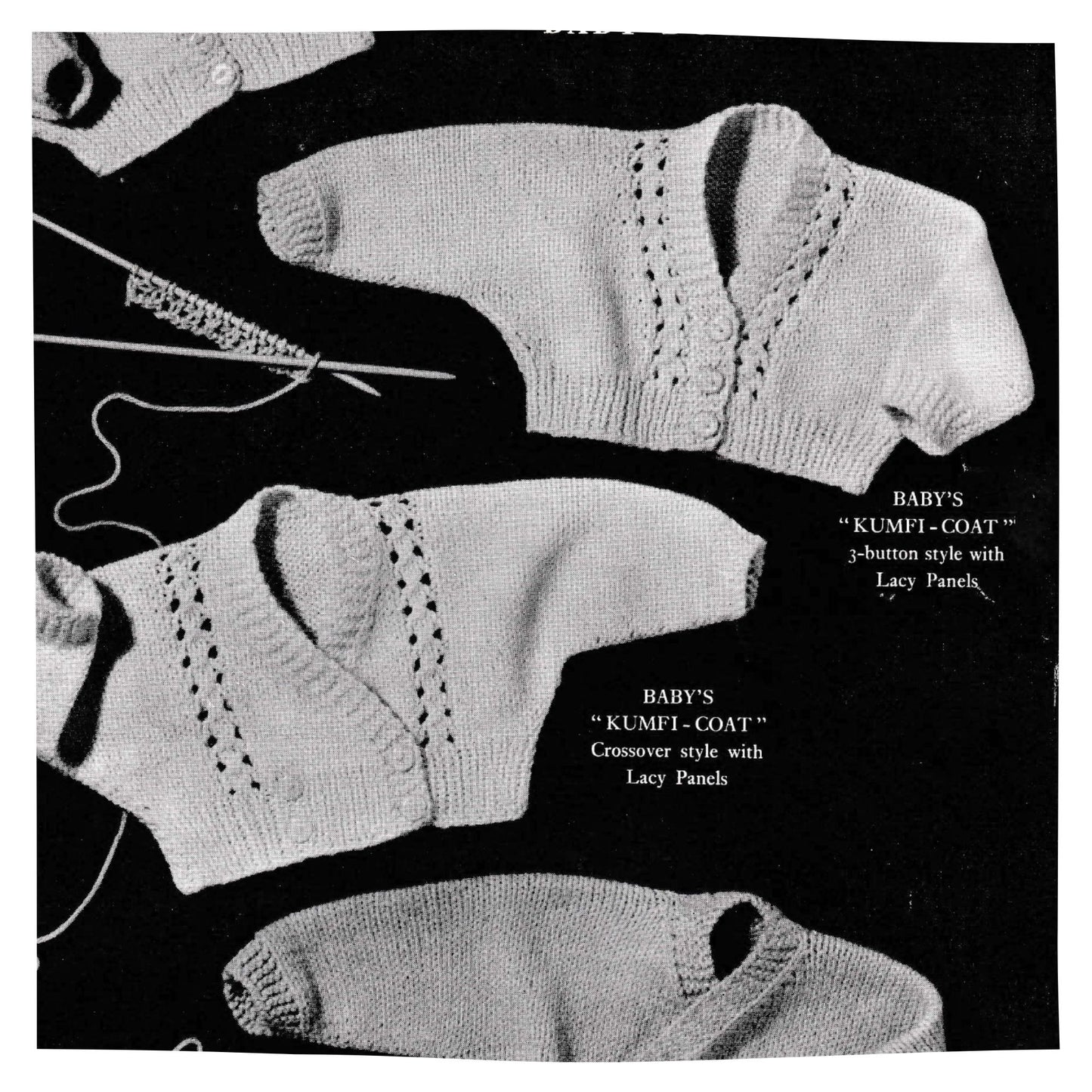 Kumfi Coat Baby Cardigans Vintage Knitting Pattern
