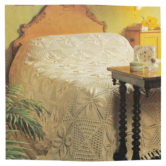 Cotton Bedspread Vintage Knitting Pattern