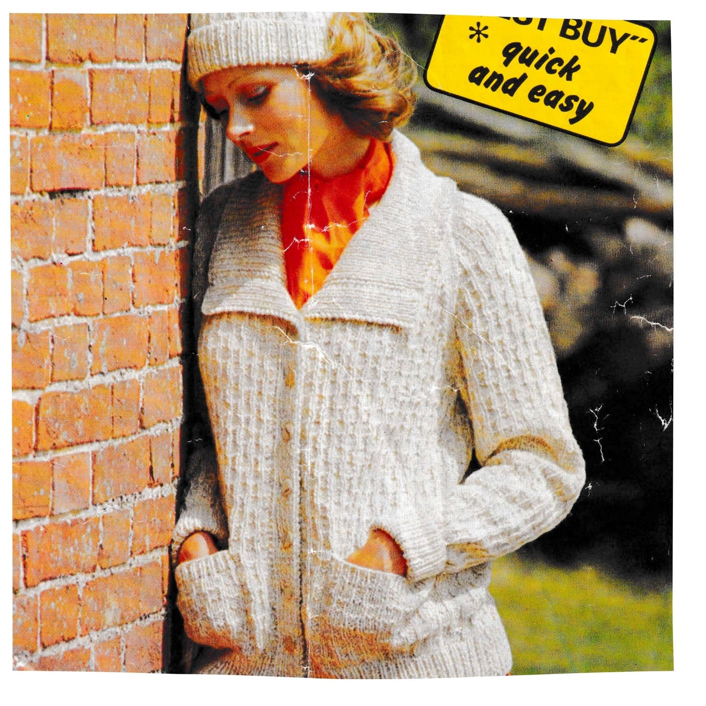 Ladies Hat and Aran Jacket Vintage Knitting Pattern
