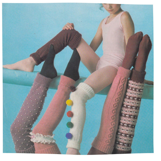 Knitting Pattern for Vintage Leg warmers - Child and Adult Size