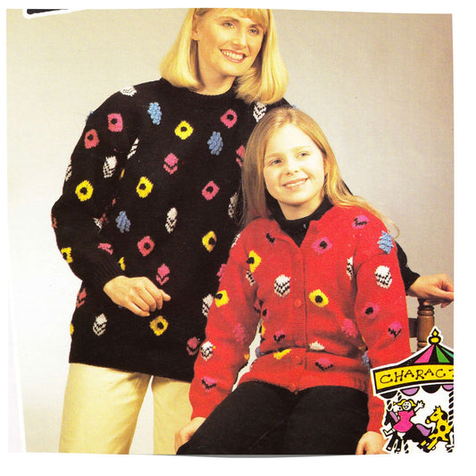 Liquorice Allsorts Sweater and Cardigan Knitting Pattern for Children and Adults