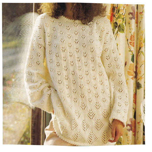 Long Lace Sweater for Women Knitting Pattern