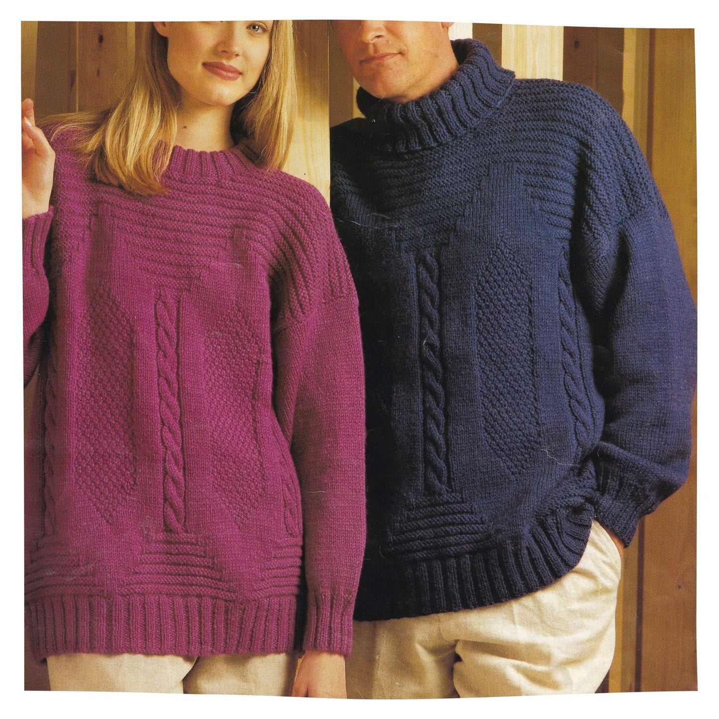 Long Aran His and Hers Sweater for Men and Ladies