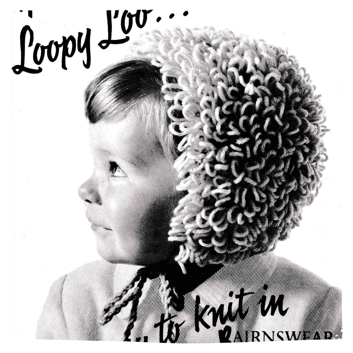 Baby Loopy Bonnet Hat Knitting Pattern (Vintage)