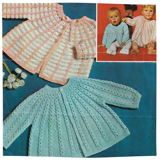 Baby Matinee Jackets Vintage Knitting Pattern
