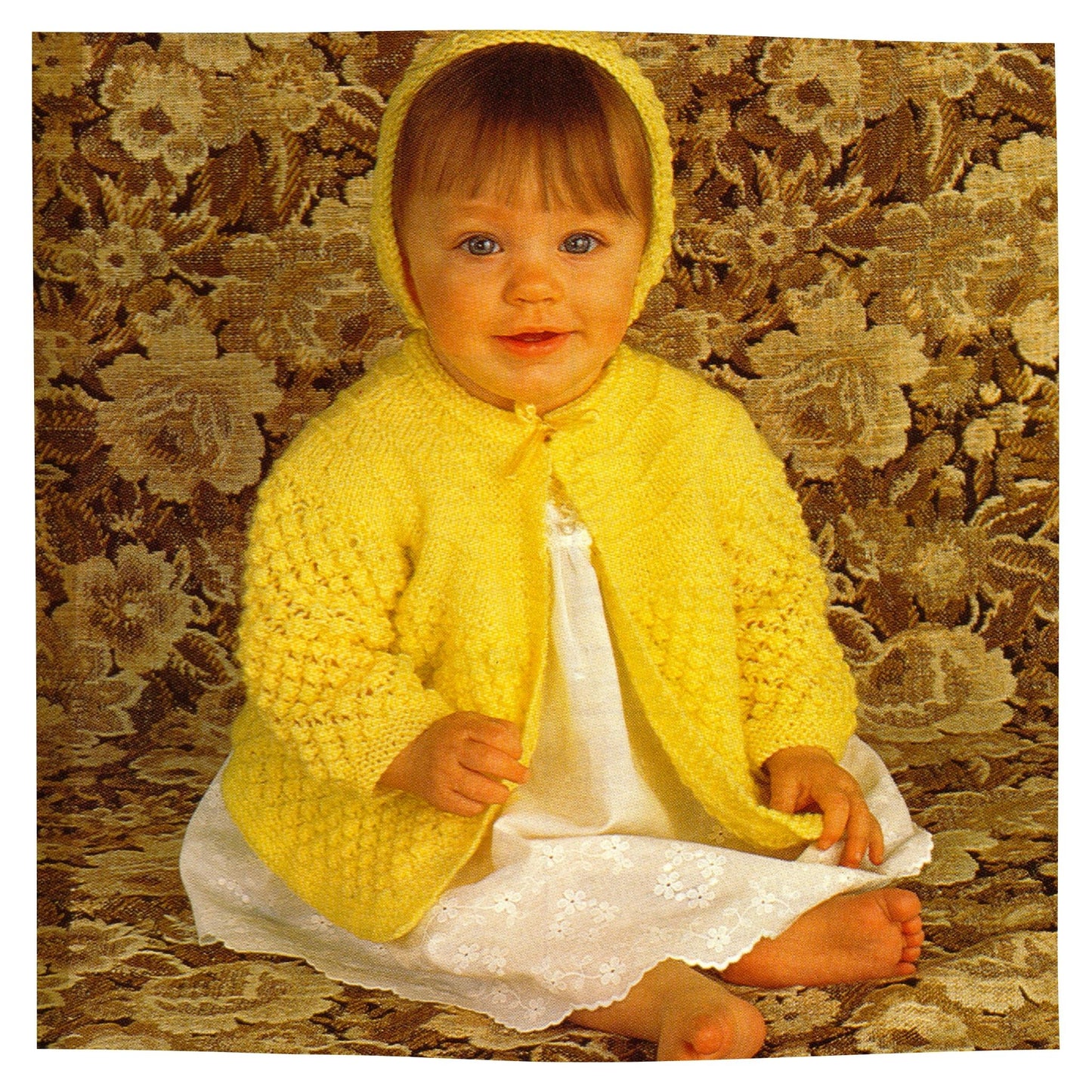 3 and 4 Ply Baby Matinee Jacket Vintage Knitting Pattern