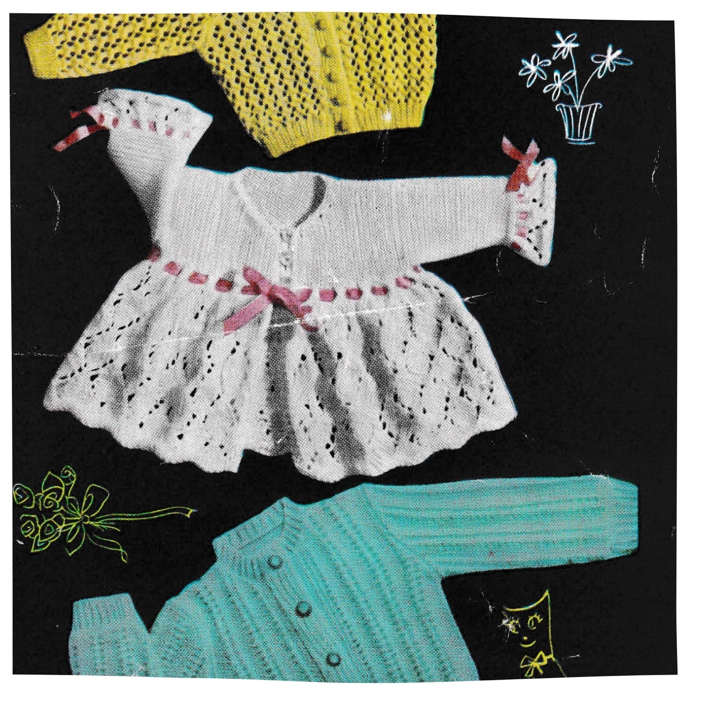 Vintage Baby Matinee Coat Set in DK Yarn