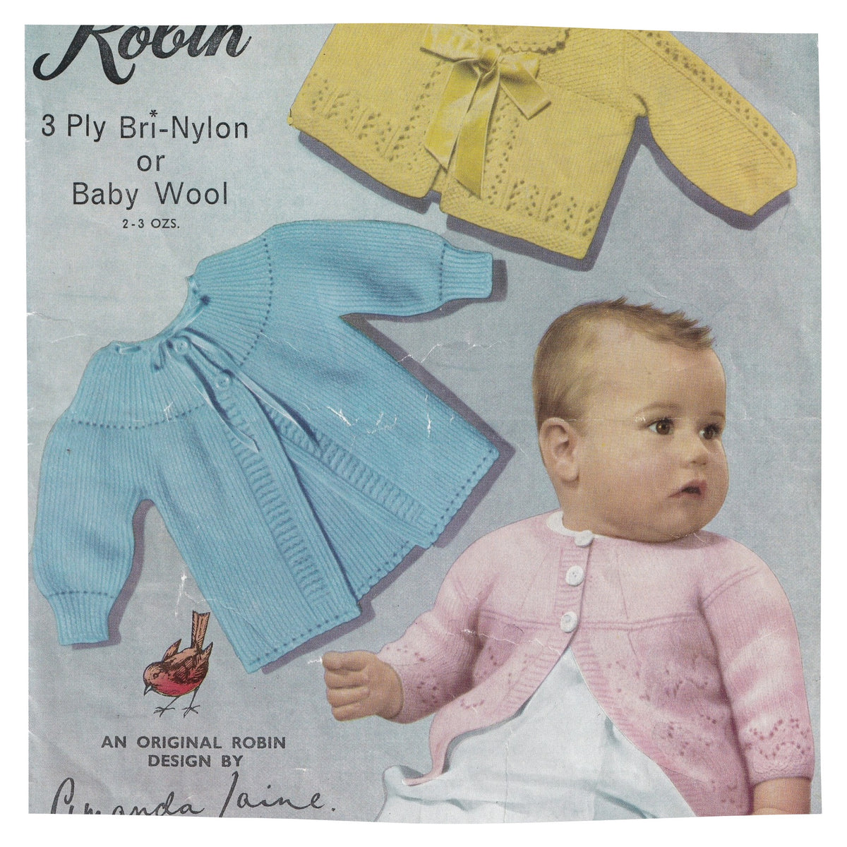 Vintage Knitting Pattern for Baby Matinee Coat Cardigans