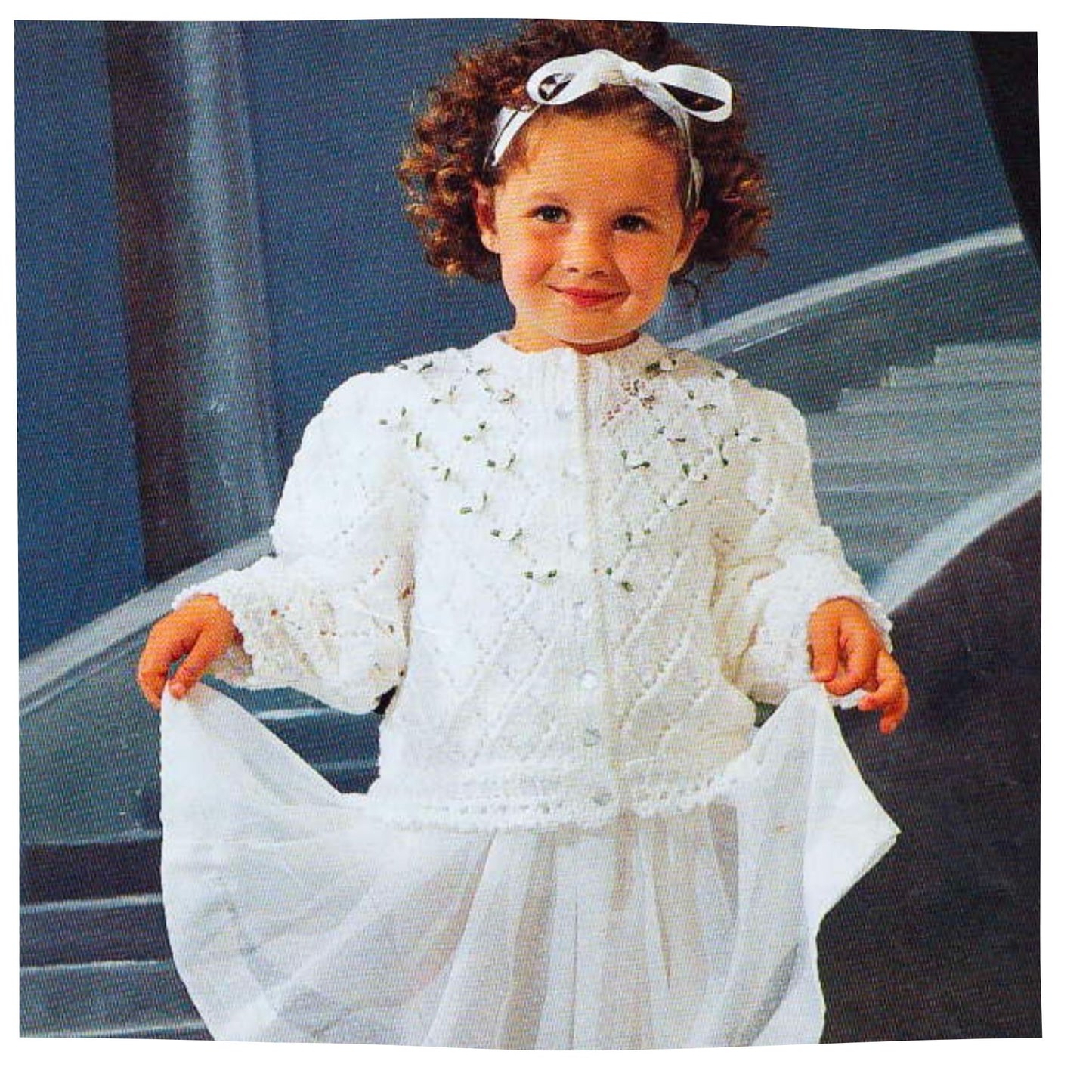 Girls Diamond Lace Cardigan