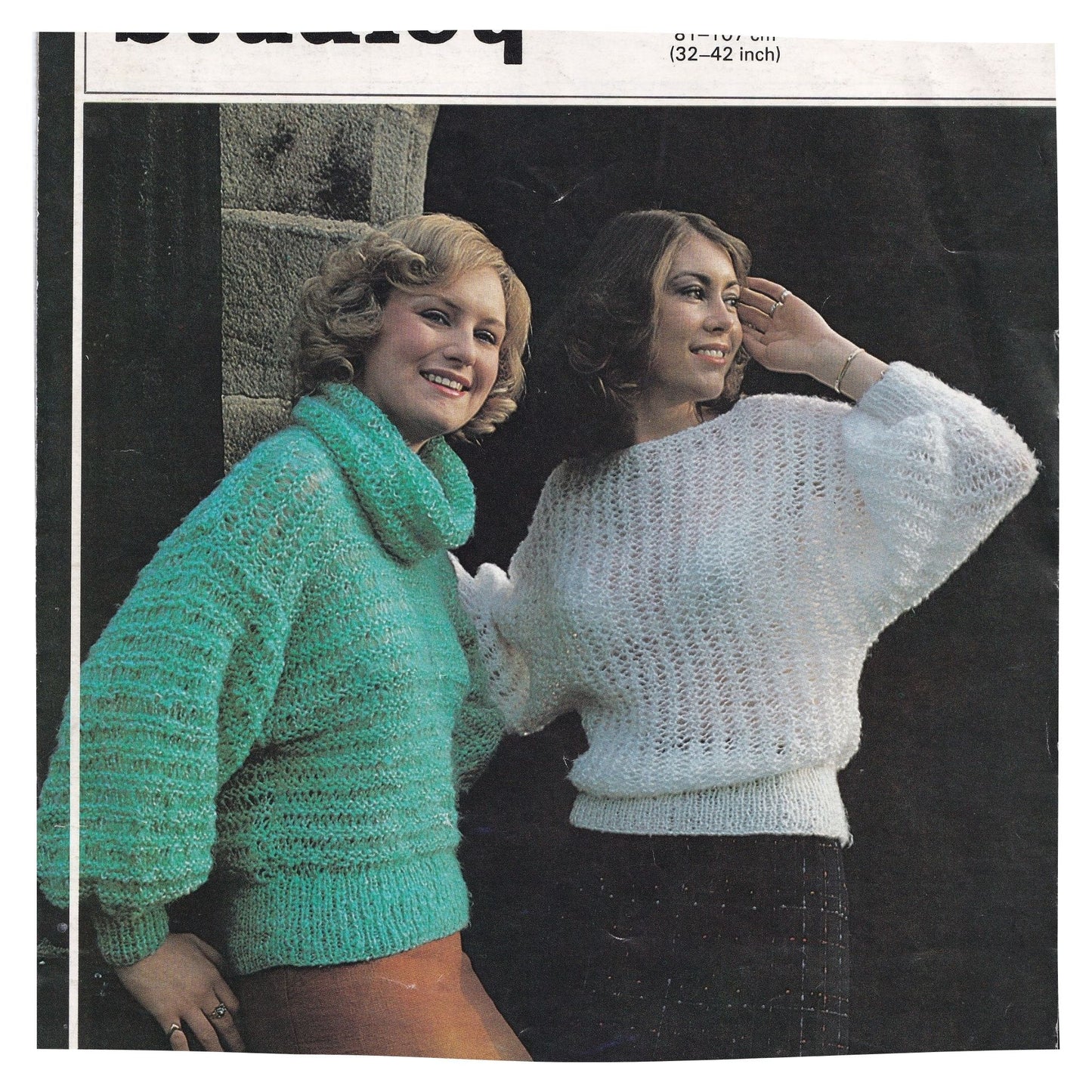 1980s Sweater for Women Knitting Pattern - Dropped Stitch Technique