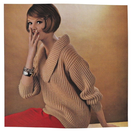 1960s Sweater for Women Knitting Pattern