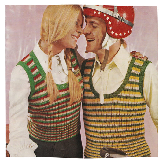 His and Hers Tank Top Knitting Pattern PDF, 4 Ply