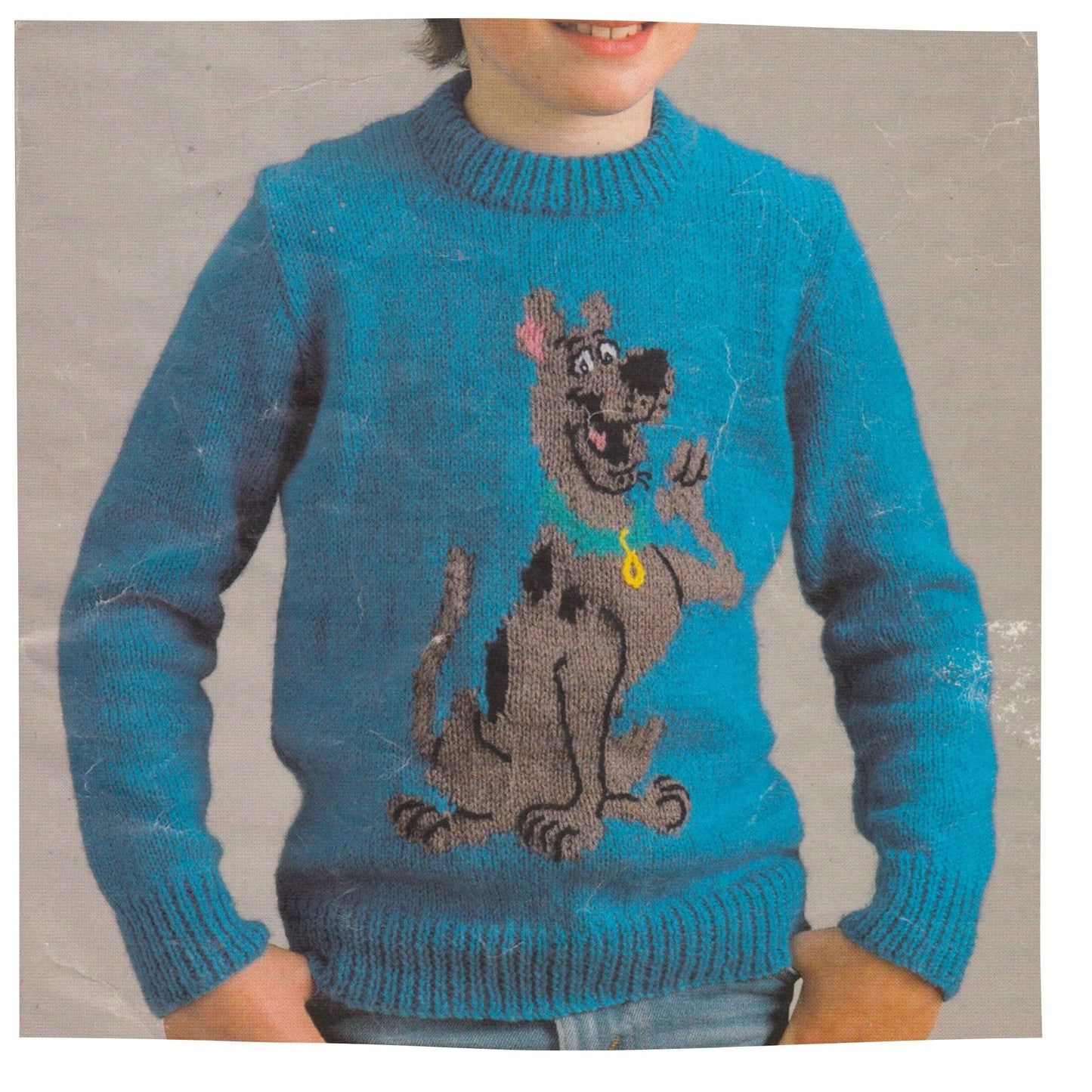 Scooby Doo Intarsia Sweater Vintage Knitting Pattern for Children (Copy)
