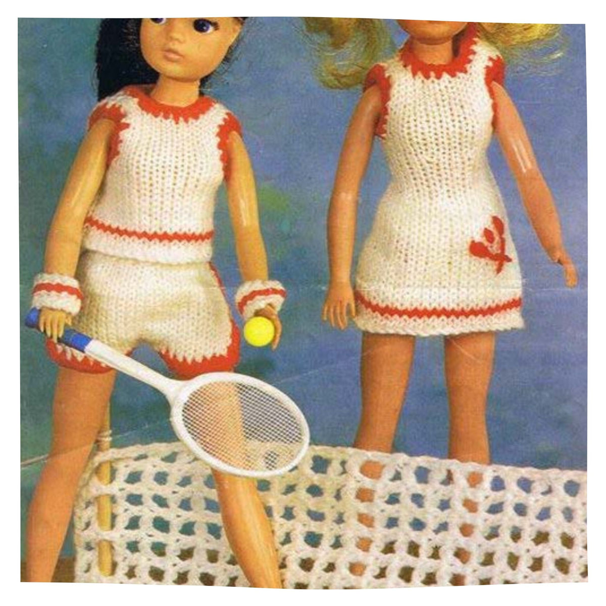 Sindy Tennis Outfits Knitting Pattern PDF – 12 Inch Fashion Doll Clothes