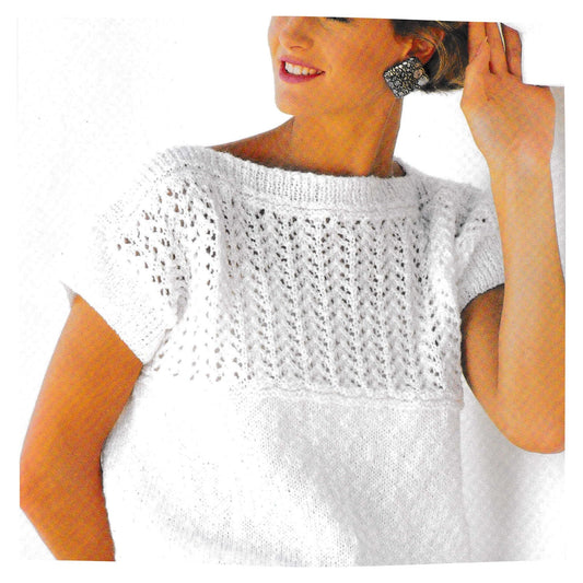 Vintage Knitting Pattern - Ladie's Summer Top