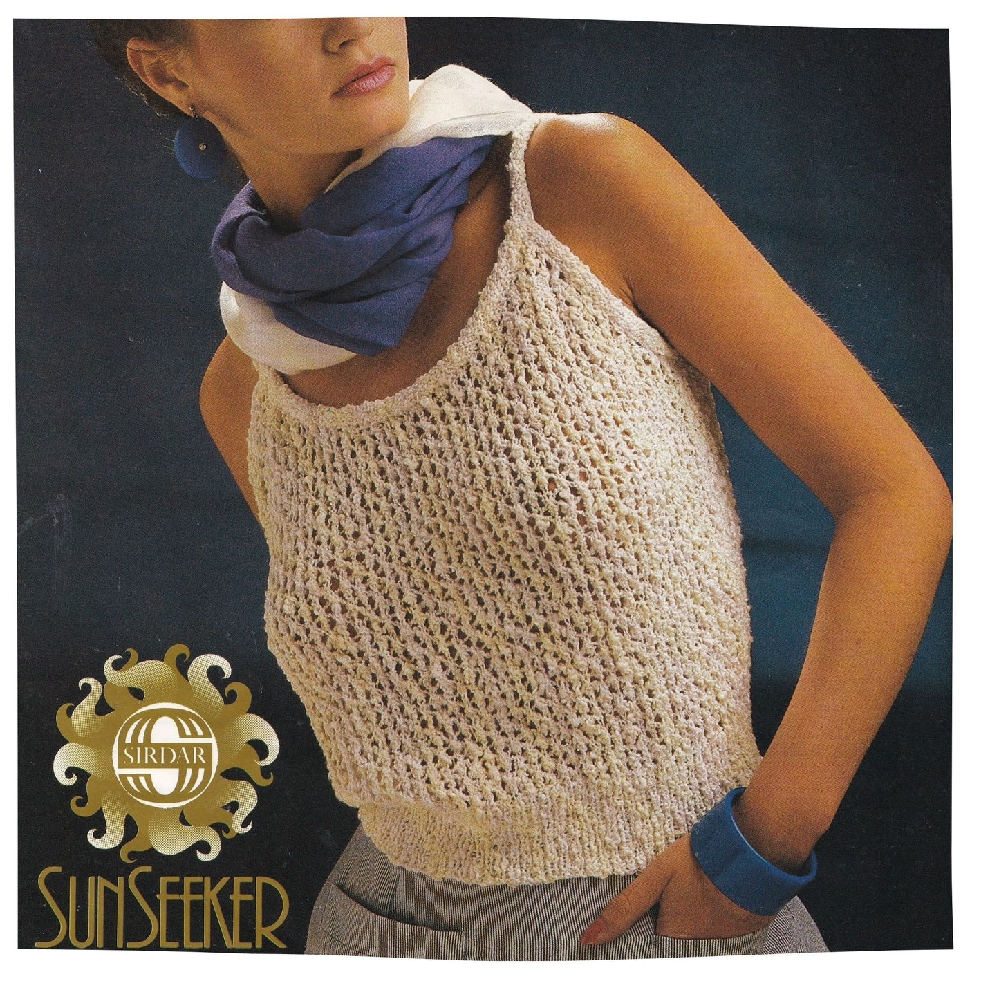 Summer top for women vintage knitting pattern