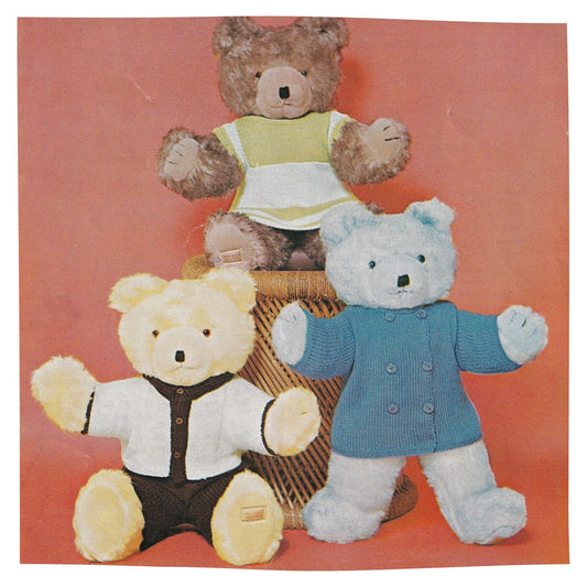Teddy Togs: Knitting Pattern for Teddy Bear Clothes