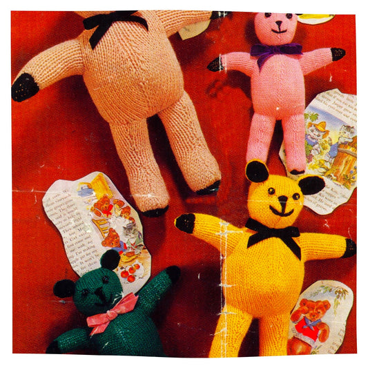 Vintage Teddy Bear Knitting Pattern