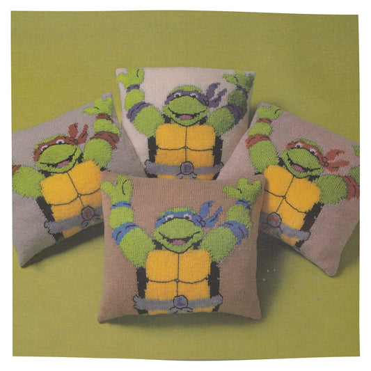 Teenage Mutant Ninja Turtles Cushion Cover Knitting Pattern
