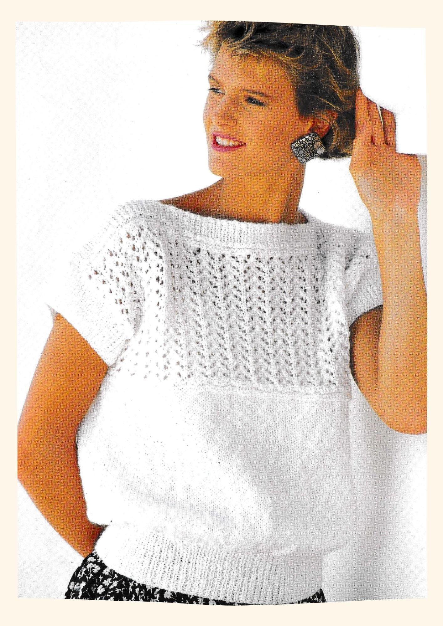 Vintage Knitting Pattern - Ladie's Summer Top