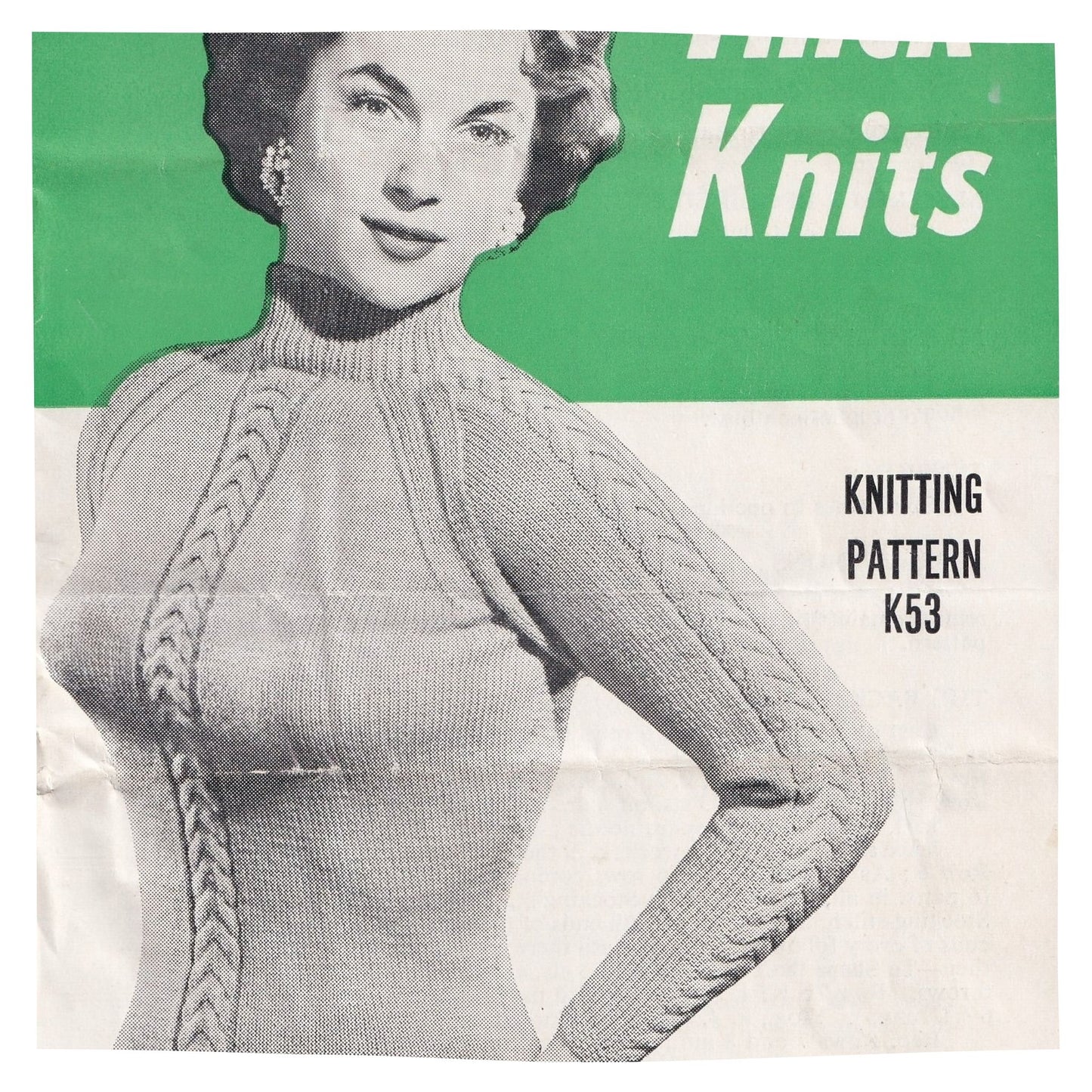 Reveille Thick Knits Knitting Pattern K53 for Women's DK Sweater and Cardigan