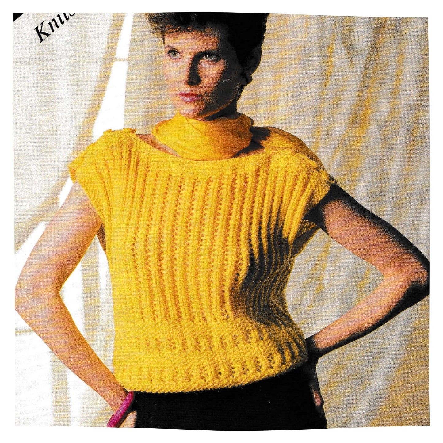 Women's 1980s Top Vintage Knitting Pattern